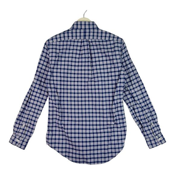 NWT Polo Ralph Lauren Men’s Blue Cotton Plaid Shirt Button Down US XS | $89.50 - Picture 2 of 11